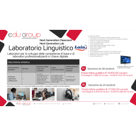 Lain 1 - Lab. linguistico con audio alta fedeltà audio attivo, arredo incluso