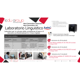 Lain 4 - Lab. linguistico, laptop con carrello, rete didattica con software linguistico-multimediale