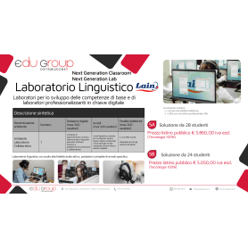 Lain 5 - Lab. linguistico informatico, licenza Nibelung con cuffia professionale