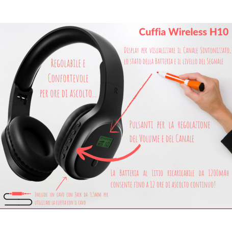 Cuffia Wireless Silent LAB T10