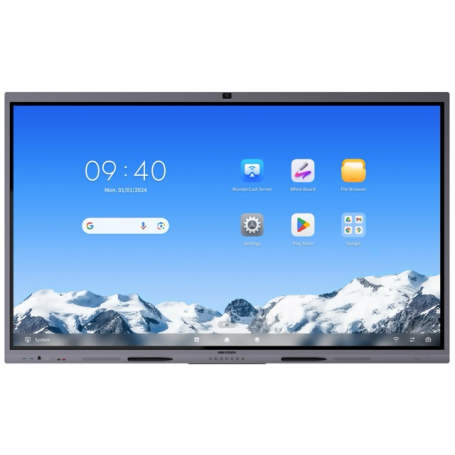 HikVision monitor touch da 75" 8/128gb Android 14 EDLA Webcam/Mic con funzione AI